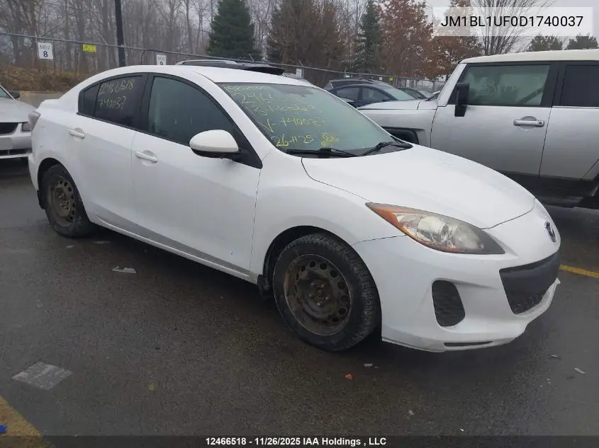 JM1BL1UF0D1740037 2013 Mazda 3 Mazda Gx