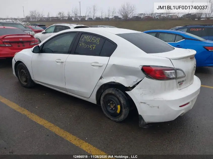 JM1BL1UF0D1740037 2013 Mazda 3 Mazda Gx