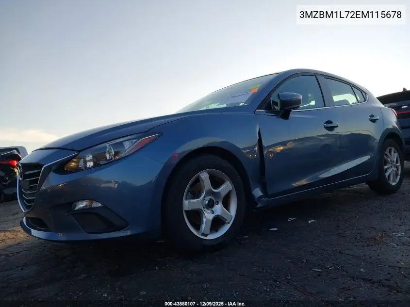 3MZBM1L72EM115678 2014 Mazda Mazda3 I Touring