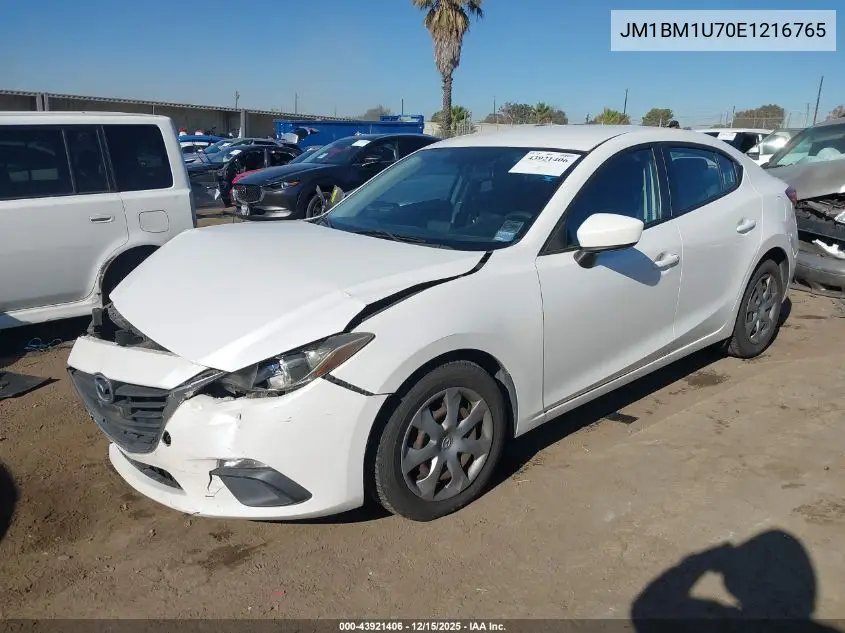 JM1BM1U70E1216765 2014 Mazda Mazda3 I Sport