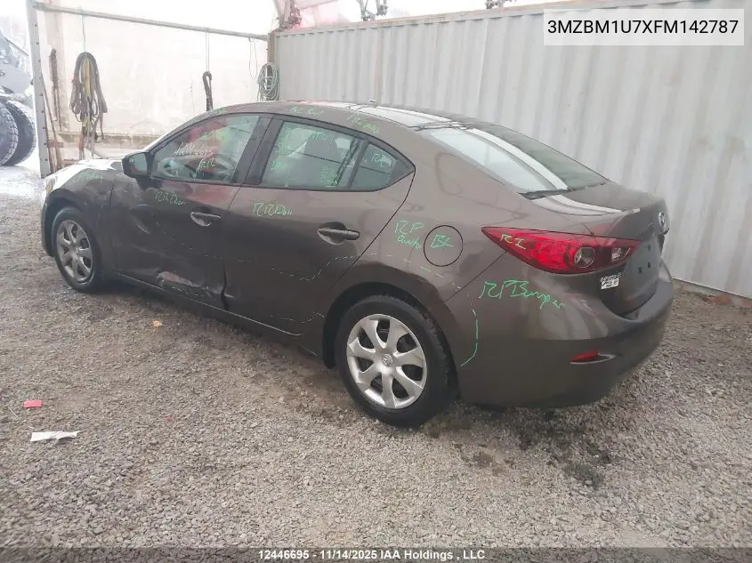 3MZBM1U7XFM142787 2015 Mazda Mazda3 Gx