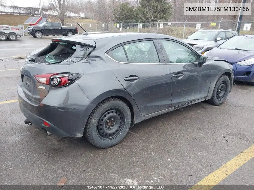 3MZBM1L75FM130466 2015 Mazda Mazda3 Gs