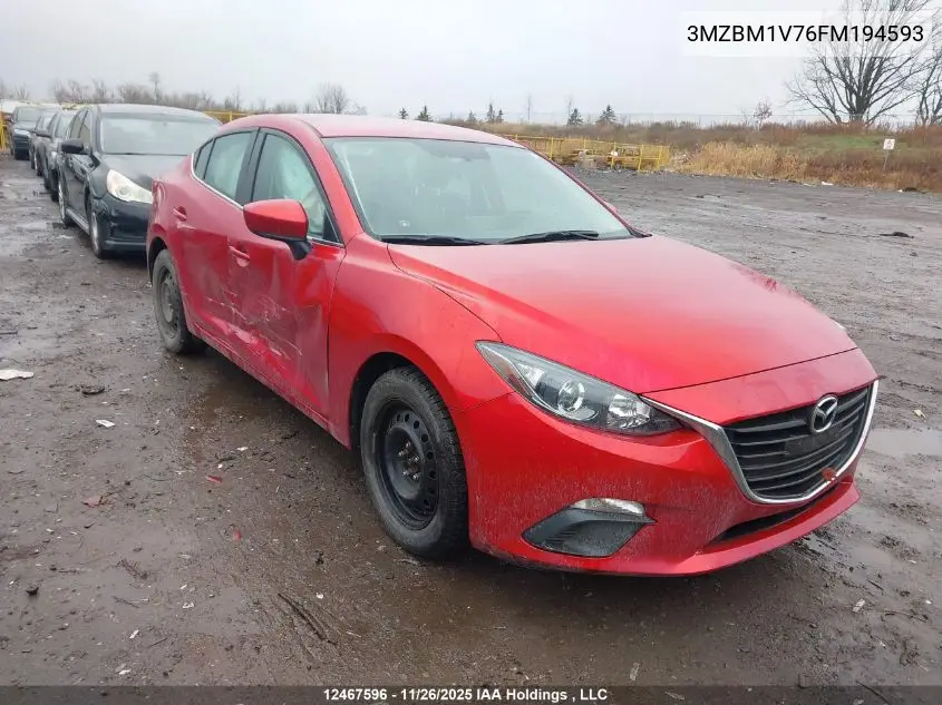 3MZBM1V76FM194593 2015 Mazda Mazda3