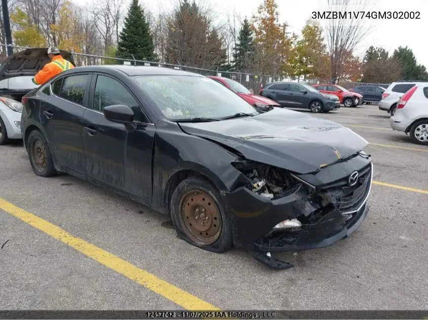 3MZBM1V74GM302002 2016 Mazda Mazda3 Gs