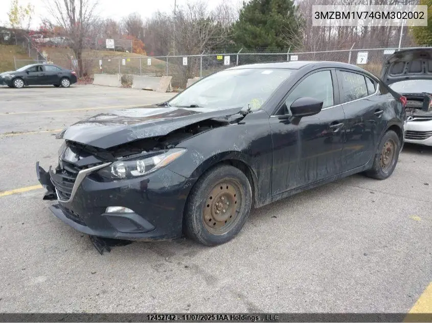 3MZBM1V74GM302002 2016 Mazda Mazda3 Gs