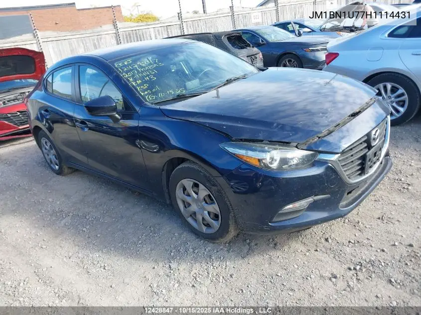JM1BN1U77H1114431 2017 Mazda 3 Sport