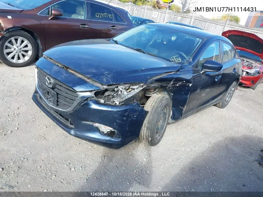 JM1BN1U77H1114431 2017 Mazda 3 Sport