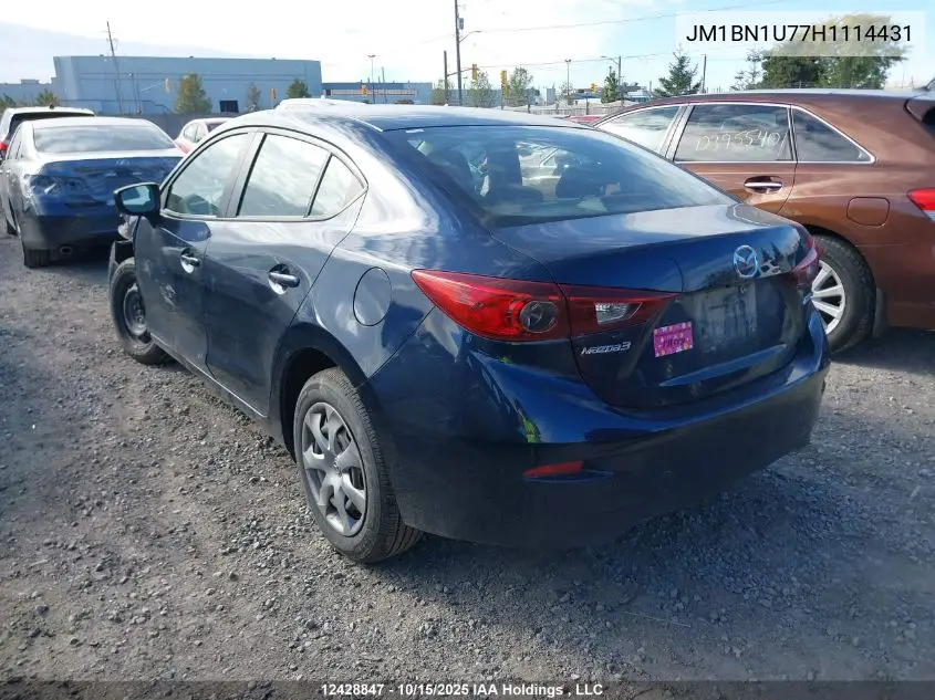JM1BN1U77H1114431 2017 Mazda 3 Sport