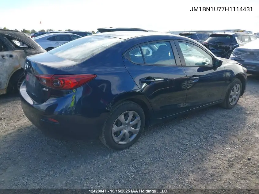 JM1BN1U77H1114431 2017 Mazda 3 Sport