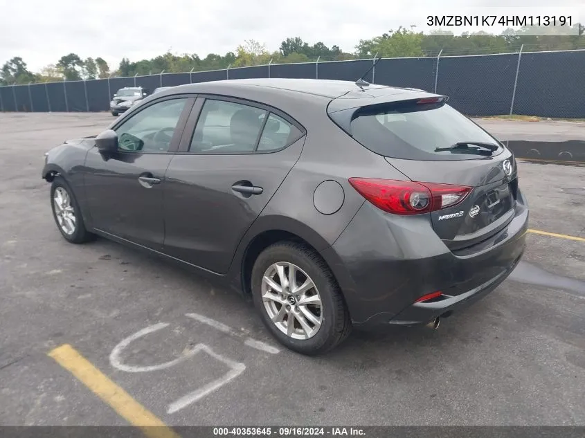 3MZBN1K74HM113191 2017 Mazda Mazda3 Sport