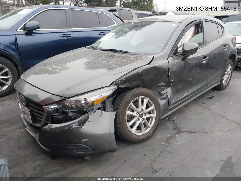 3MZBN1K78HM155413 2017 Mazda Mazda3 Sport