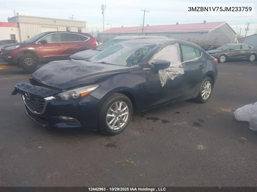 3MZBN1V75JM233759 2018 Mazda 3 Gs