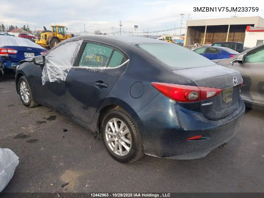 3MZBN1V75JM233759 2018 Mazda 3 Gs