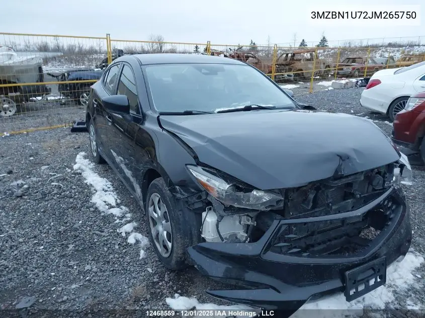 3MZBN1U72JM265750 2018 Mazda 3 Sport