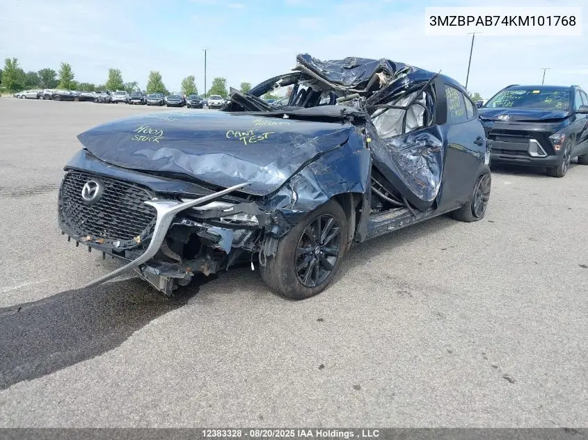 3MZBPAB74KM101768 2019 Mazda Mazda3 Gx