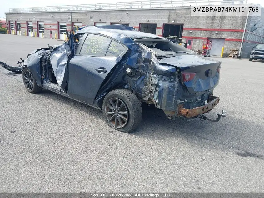 3MZBPAB74KM101768 2019 Mazda Mazda3 Gx