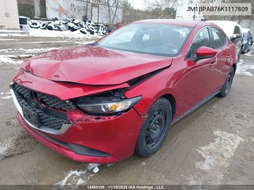 JM1BPAB76K1117809 2019 Mazda Mazda3 Gx