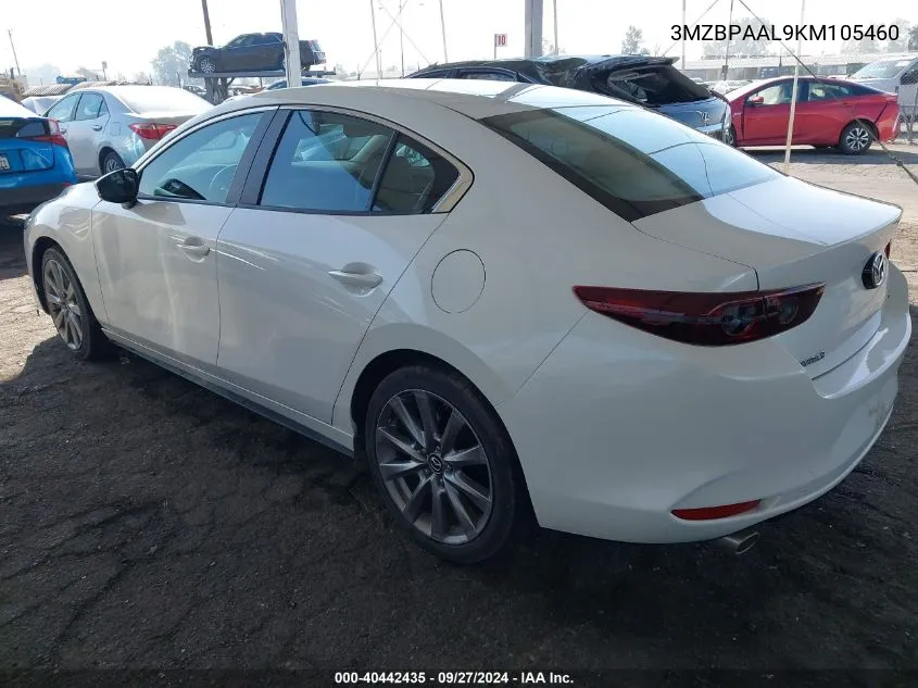 2019 Mazda Mazda3 Select Package VIN: 3MZBPAAL9KM105460 Lot: 40442435