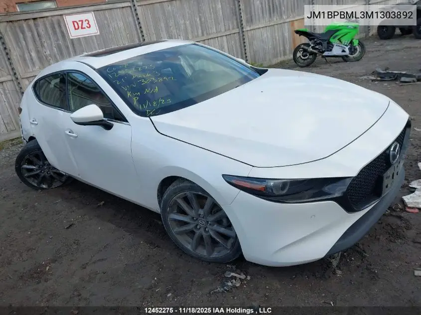 JM1BPBML3M1303892 2021 Mazda Mazda3 Gt