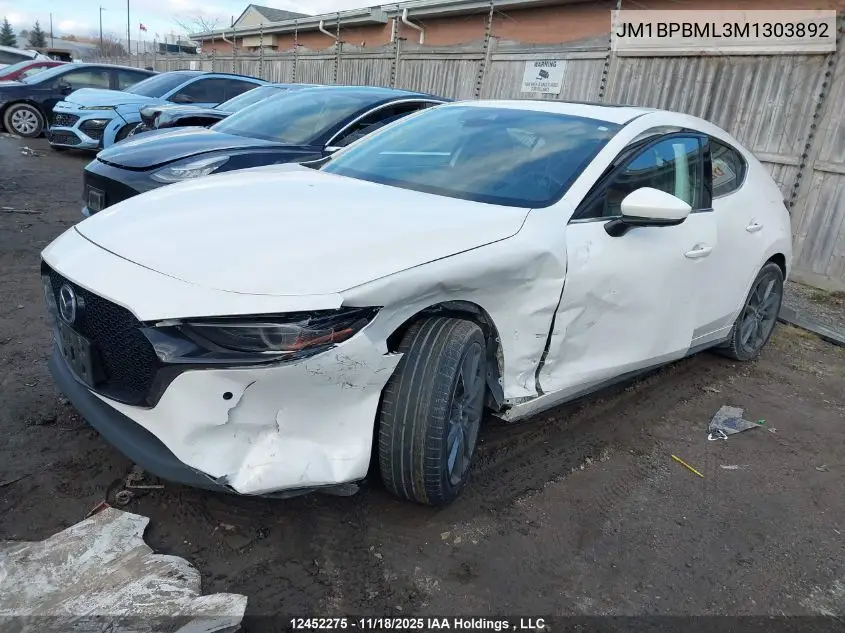 JM1BPBML3M1303892 2021 Mazda Mazda3 Gt