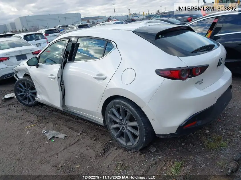 JM1BPBML3M1303892 2021 Mazda Mazda3 Gt