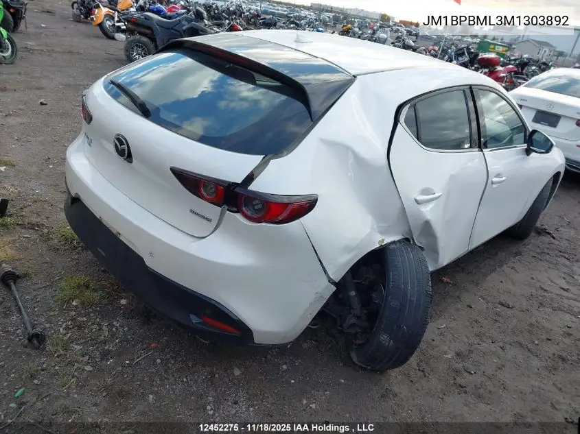 JM1BPBML3M1303892 2021 Mazda Mazda3 Gt
