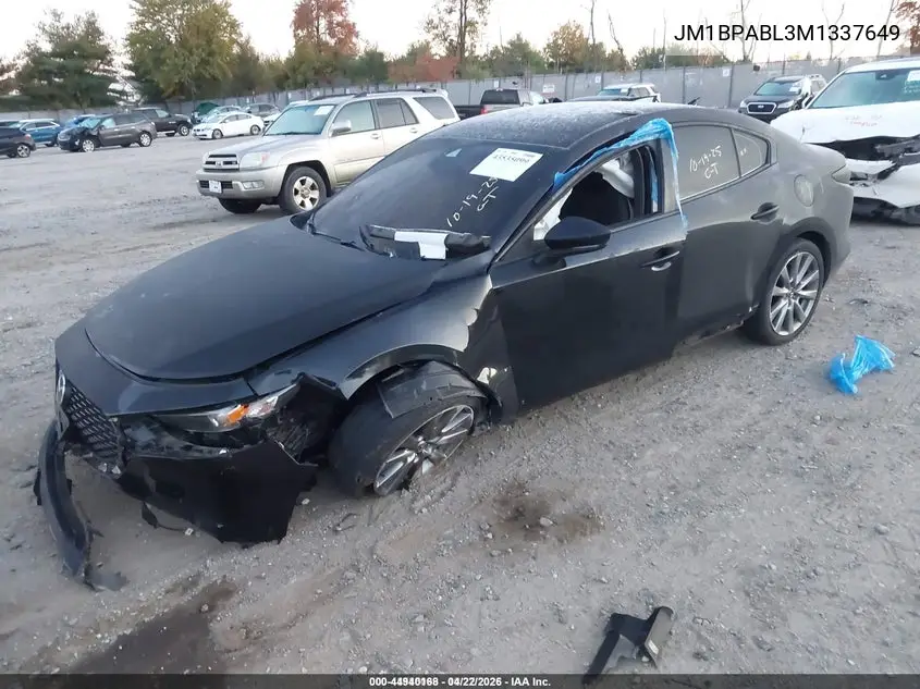 JM1BPABL3M1337649 2021 Mazda Mazda3 Select