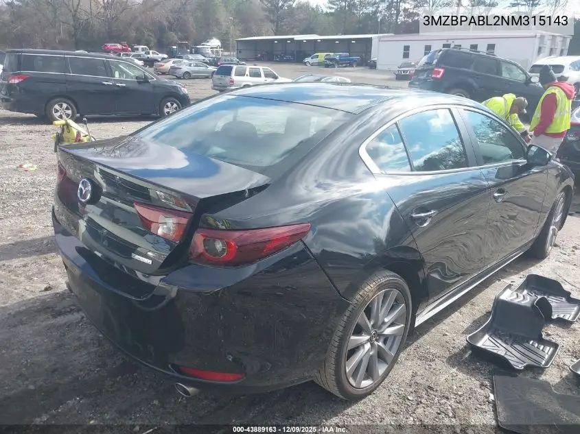 3MZBPABL2NM315143 2022 Mazda Mazda3 Select