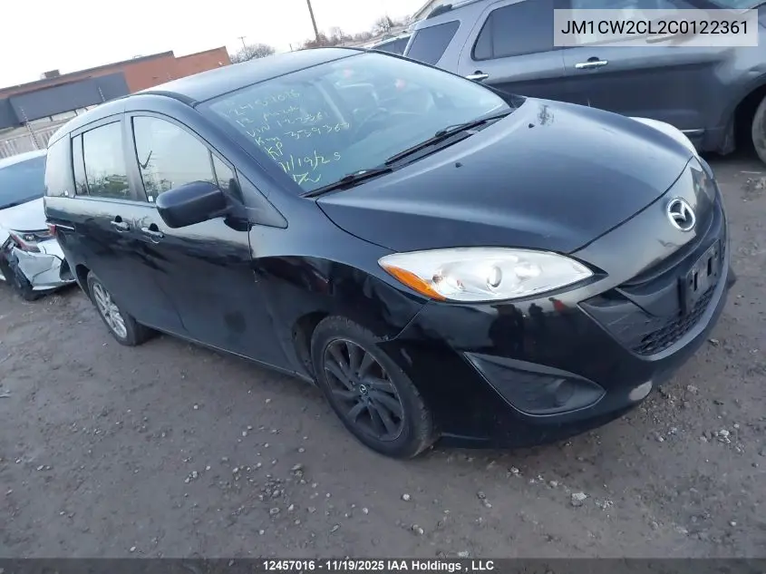 JM1CW2CL2C0122361 2012 Mazda Mazda5 Gs