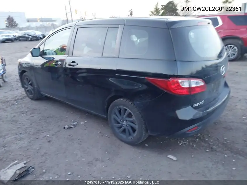 JM1CW2CL2C0122361 2012 Mazda Mazda5 Gs