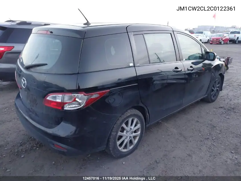 JM1CW2CL2C0122361 2012 Mazda Mazda5 Gs