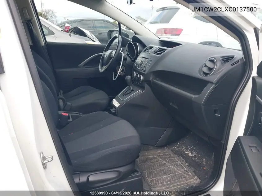 2012 Mazda Mazda5 Gs VIN: JM1CW2CLXC0137500 Lot: 12589990