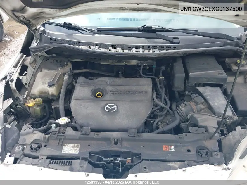 2012 Mazda Mazda5 Gs VIN: JM1CW2CLXC0137500 Lot: 12589990