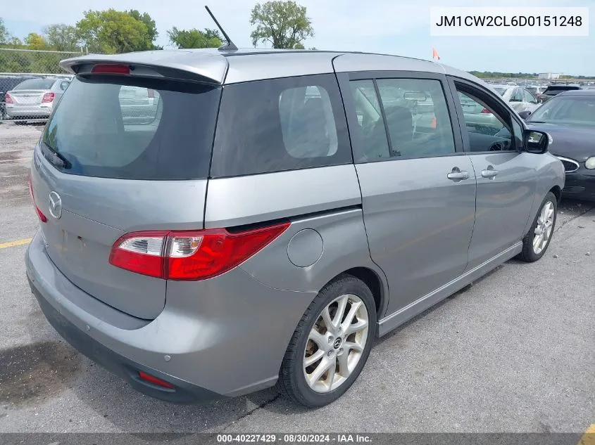 JM1CW2CL6D0151248 2013 Mazda Mazda5 Touring