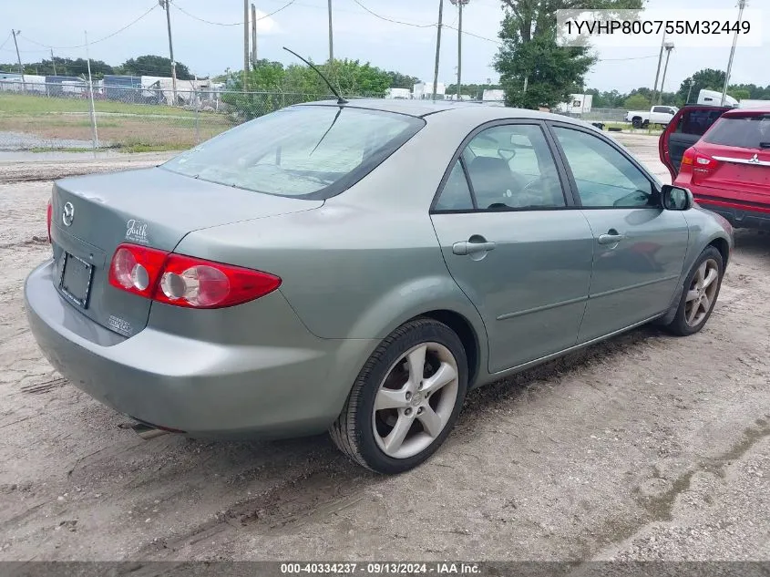 1YVHP80C755M32449 2005 Mazda Mazda6 I Base