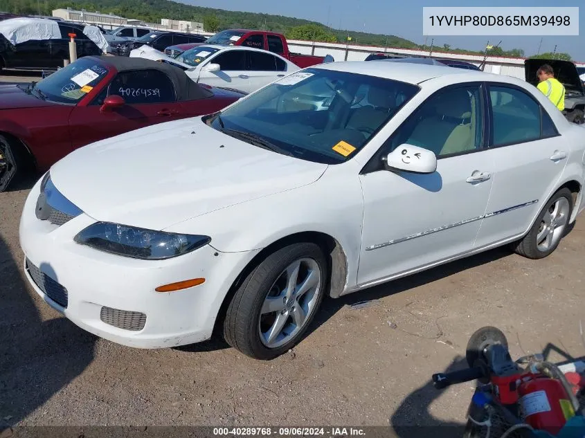 2006 Mazda Mazda6 S VIN: 1YVHP80D865M39498 Lot: 40289768