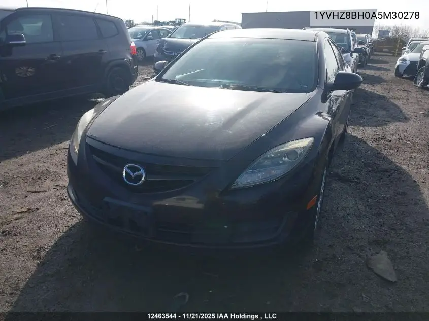 1YVHZ8BH0A5M30278 2010 Mazda Mazda6 Gs-I4