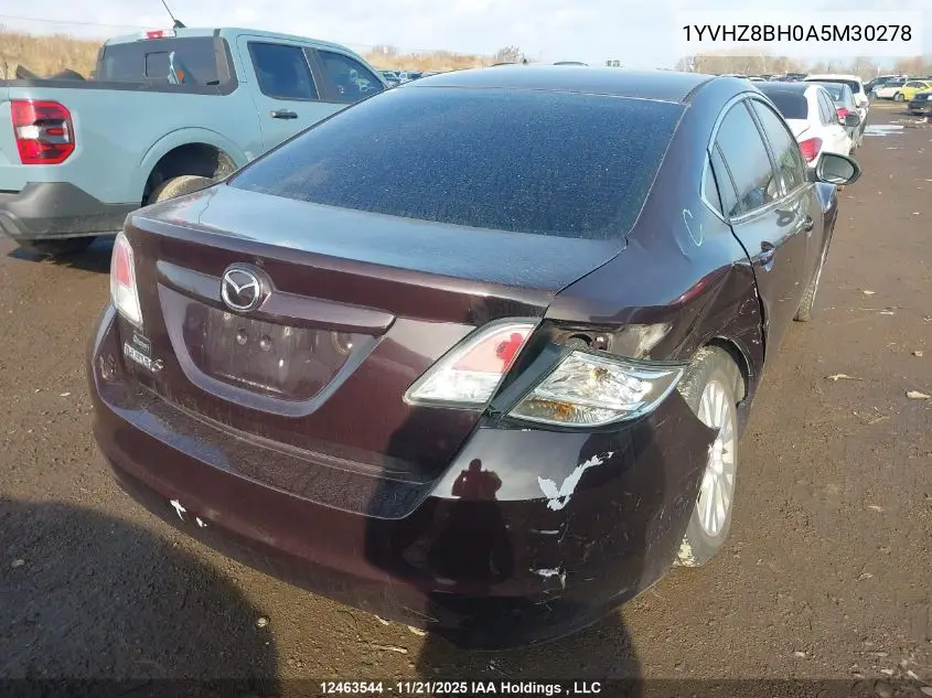 1YVHZ8BH0A5M30278 2010 Mazda Mazda6 Gs-I4