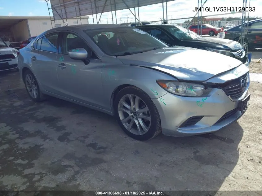 2017 Mazda Mazda6 Touring VIN: JM1GL1V53H1129033 Lot: 41306695