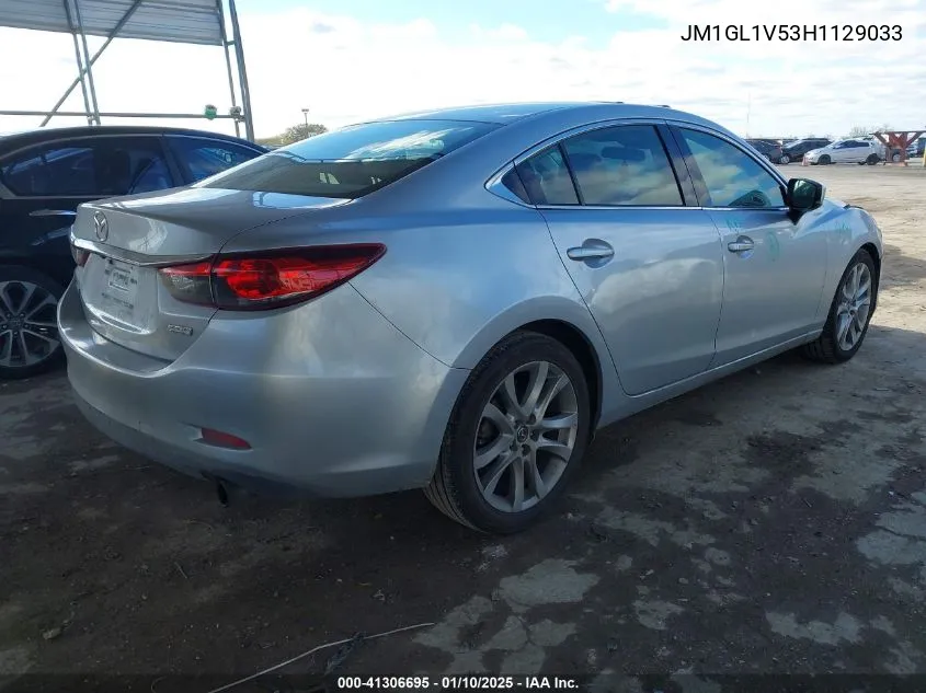 2017 Mazda Mazda6 Touring VIN: JM1GL1V53H1129033 Lot: 41306695