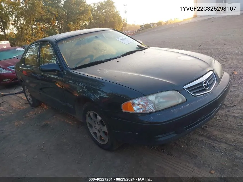 2002 Mazda 626 Lx VIN: 1YVGF22C325298107 Lot: 40227261