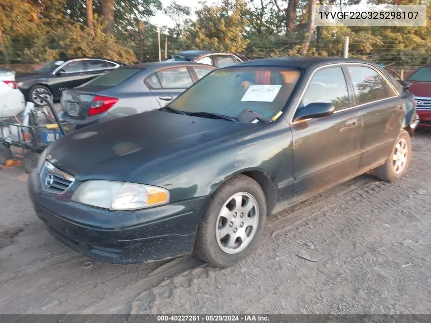 2002 Mazda 626 Lx VIN: 1YVGF22C325298107 Lot: 40227261