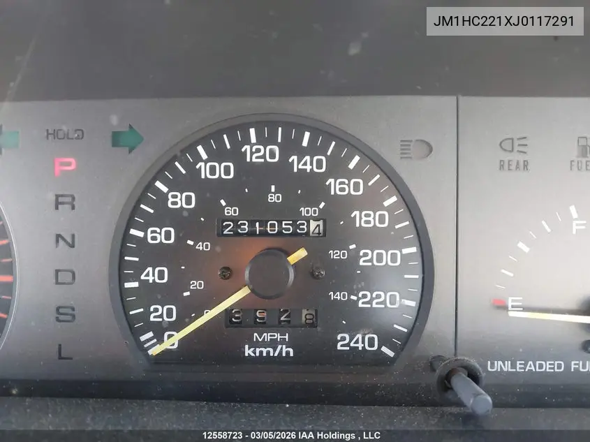 1988 Mazda 929 VIN: JM1HC221XJ0117291 Lot: 12558723