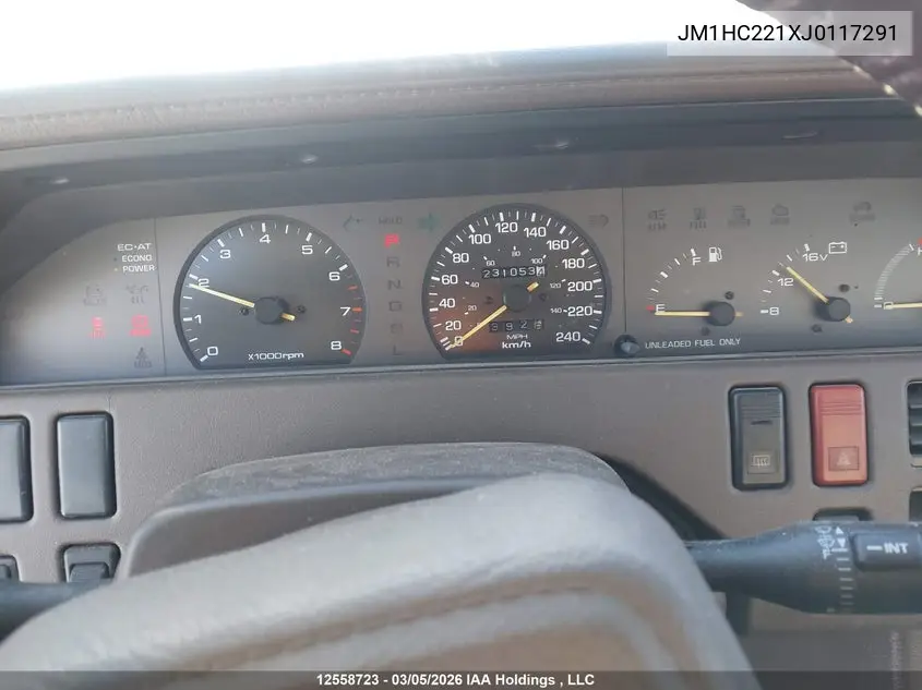1988 Mazda 929 VIN: JM1HC221XJ0117291 Lot: 12558723