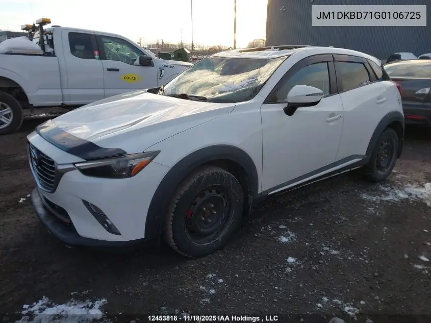 JM1DKBD71G0106725 2016 Mazda Cx-3 Grand Touring