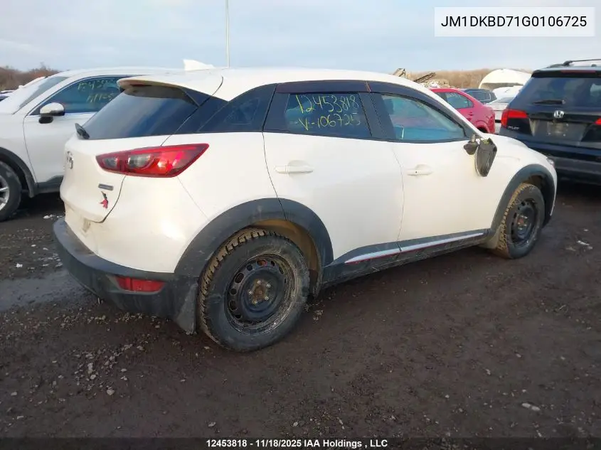 JM1DKBD71G0106725 2016 Mazda Cx-3 Grand Touring