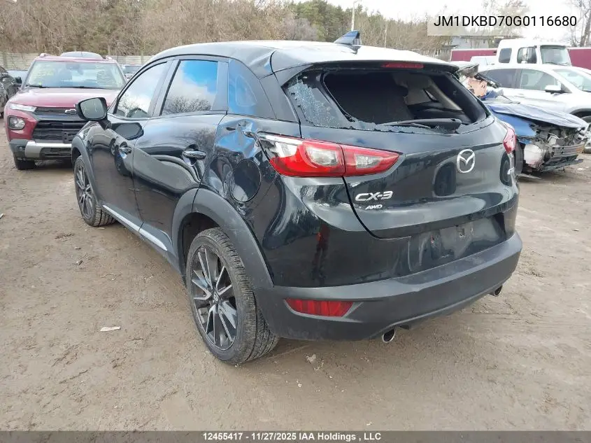 JM1DKBD70G0116680 2016 Mazda Cx-3