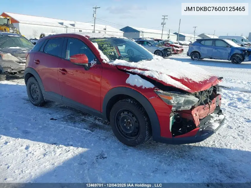 JM1DKBC76G0125465 2016 Mazda Cx-3 Gs
