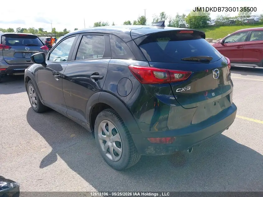 2016 Mazda Cx-3 VIN: JM1DKDB73G0135500 Lot: 12613106