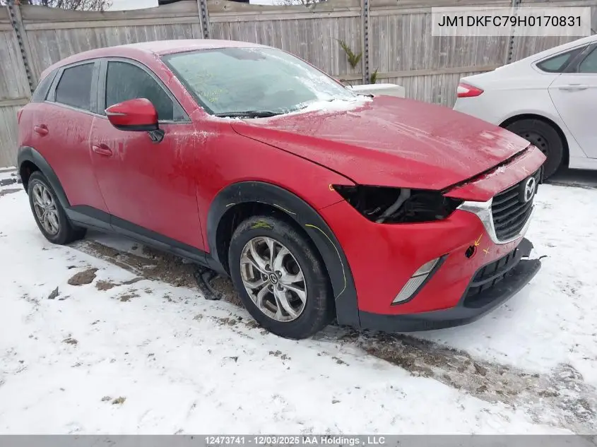 JM1DKFC79H0170831 2017 Mazda Cx-3 Gs